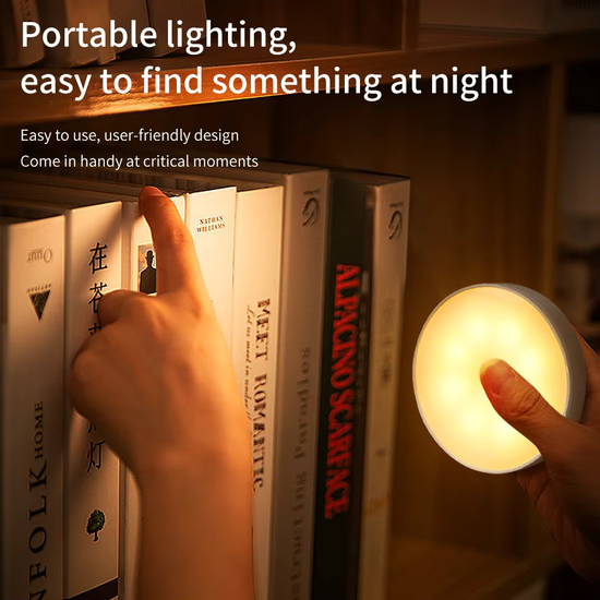 Rechargeable Indoor Motion Sensor Light | LED Night Light for Bedrooms, Stairs, & More